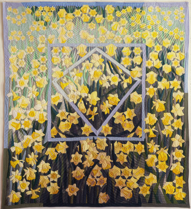 Masuyo Otsuji, “The Daffodil Garden,” Otsu City, Japan, 1991 Cotton, 72 × 72 in., Collection Am…