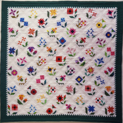 Ghislaine Verschoren, “Flowers from the Prairies,” Versailles, France, 1991 Cotton, 72 × 72 in.…