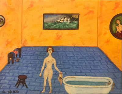 Victor Joseph Gatto, (1893–1965), “Bath”, New York City, n.d., Oil on canvas board, 16 × 20 in.…