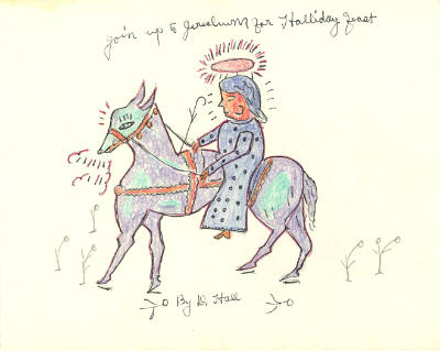 Dilmus Hall, (1896-1987), “Goin Up to Jerealusum For Holliday Feast”, Athens, Georgia, n.d., Cr…