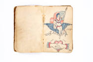 James E. Conway, “Tattoo Design Book”, United States, c. 1895, Ink on paper in oiled buckram bi…