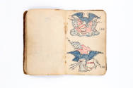 James E. Conway, “Tattoo Design Book”, United States, c. 1895, Ink on paper in oiled buckram bi…