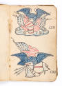 James E. Conway, “Tattoo Design Book”, United States, c. 1895, Ink on paper in oiled buckram bi…