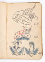 James E. Conway, “Tattoo Design Book”, United States, c. 1895, Ink on paper in oiled buckram bi…