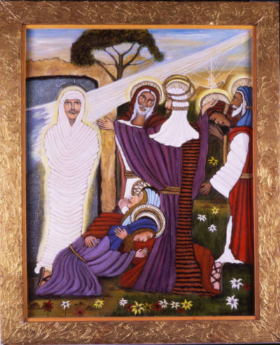 Lorenzo Scott, (b. 1934), “Jesus Rose Lazarus from the Dead,” Atlanta, Georgia, 1982, Oil on pa…