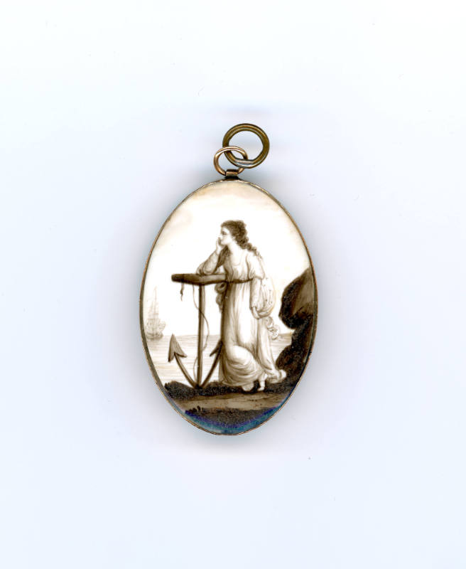 Artist unidentified, “Mourning Pendant Allegorical Figure of Hope”, United States or United Kin…