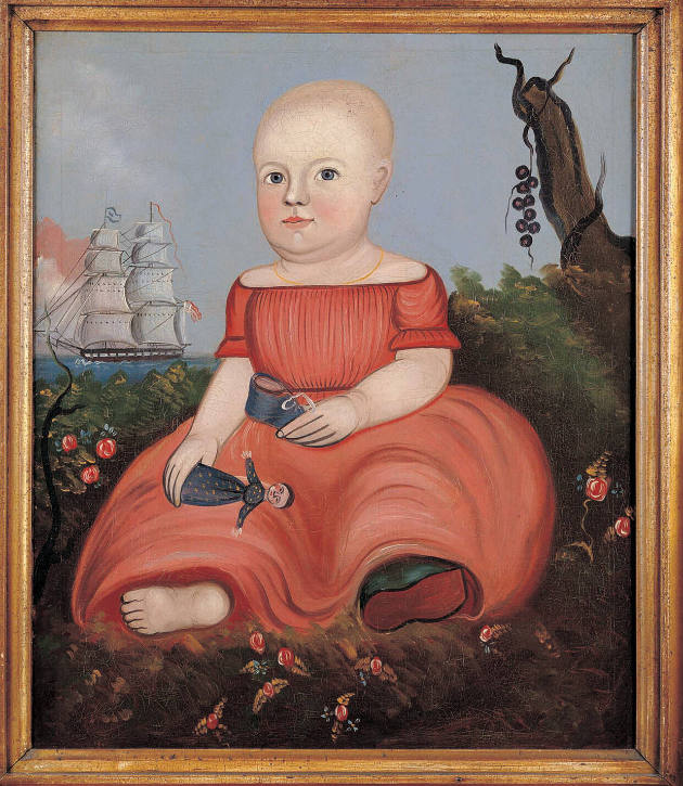 Child Holding Doll and Shoe
Attributed to George G. Hartwell 
Photo by Gavin Ashworth
