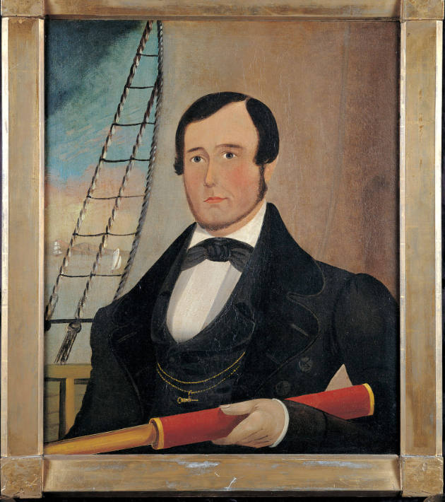 Attributed to Sturtevant J. Hamblin, (1817–1884), “Sea Captain,” Probably Massachusetts, c.1845…