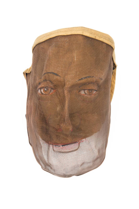 Artist unidentified, “Odd Fellow Mask”, United States, n.d (early 20th century), Paint, fabric …