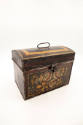 Artist unidentified, “Document box”, Eastern United States, 19th Century, Asphaltum on tinplate…