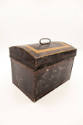 Artist unidentified, “Document box”, Eastern United States, 19th Century, Asphaltum on tinplate…