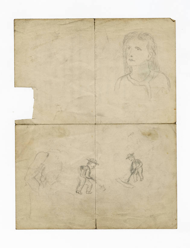 John Kane, (1860–1934), “Untitled (double-sided)”, Pittsburgh, Pennsylvania, n.d., Pencil on he…