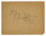 John Kane, (1860–1934), “Three studies of Horse Carts”, Pittsburgh, Pennsylvania, n.d., a: penc…