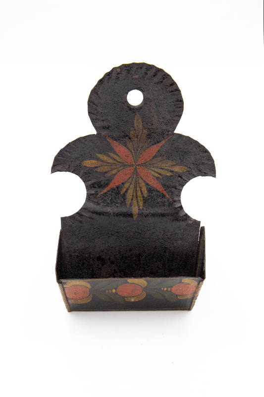 Artist unidentified, “Match holder”, Eastern United States, 19th Century, Paint on Asphaltum on…