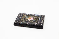 Artist unidentified, “Card Case”, London, England, c. 1850, Paint, gold leaf, and mother-of-pea…