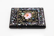 Artist unidentified, “Card Case”, London, England, c. 1850, Paint, gold leaf, and mother-of-pea…