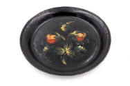 Artist unidentified, “Tray”, Pontypool, Wales, England, 1800–1822, Paint on sheet iron, 6 x 6 i…