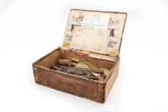 William Laurie (1876–1950), “Cigar Box containing chair stenciling tools of Mr. William Laurie”…