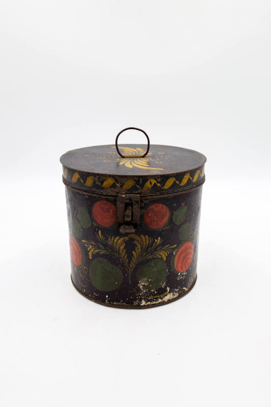 Artist unidentified, “Canister”, Eastern United States, Early 19th century, Paint on asphaltum …