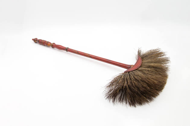 Artist unidentified, “Hearth Brush”, Eastern United States, 19th Century, Paint on wood, 27 × 1…