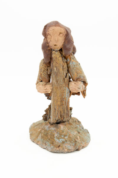 Annie Hooper, “Untitled, figure”, Buxton, North Carolina, n.d., Driftwood, cement, paint, shell…