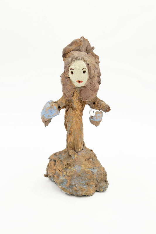 Annie Hooper, “Untitled, figure”, Buxton, North Carolina, n.d., Driftwood, cement, paint, shell…