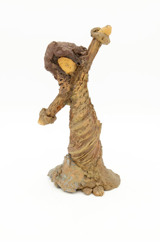 Annie Hooper, “Untitled, figure”, Buxton, North Carolina, n.d., Driftwood, cement, paint, shell…