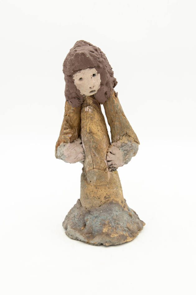 Annie Hooper, “Untitled, figure”, Buxton, North Carolina, n.d., Driftwood, cement, paint, shell…