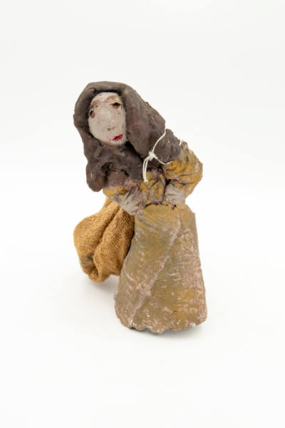 Annie Hooper, “Untitled, figure with burlap sack”, Buxton, North Carolina, n.d., Driftwood, cem…