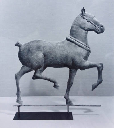 Artist unidentified “Percheron Horse Weathervane”, United States, c. 1890, Molded copper, 46 x …