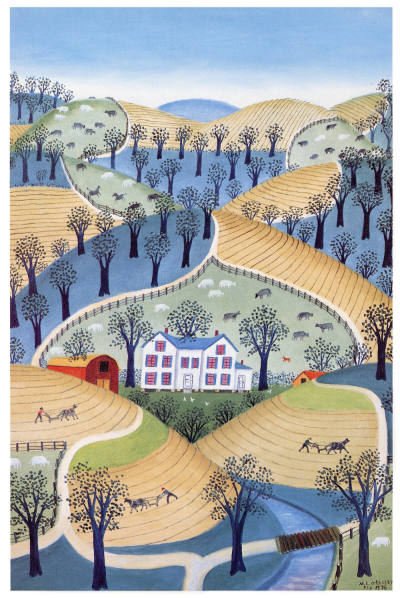 Mattie Lou O'Kelley, (1908-1997), “The Big Farm in the Spring,” Maysville, Georgia, 1976, Oil o…