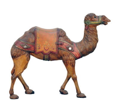 Charles I. D.  Looff, (1852–1918), “Camel,” Brooklyn, New York, c.1897,  Bass Wood, 51 x 45 x 9…