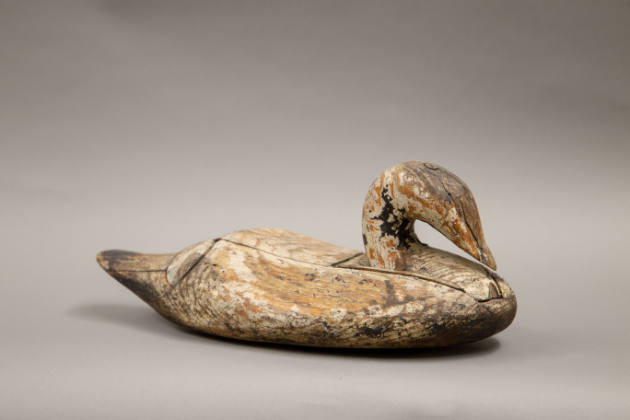 Artist unidentified, “Eider Drake”, Monhegan Island, Maine, Early 20th Century, Paint on wood, …