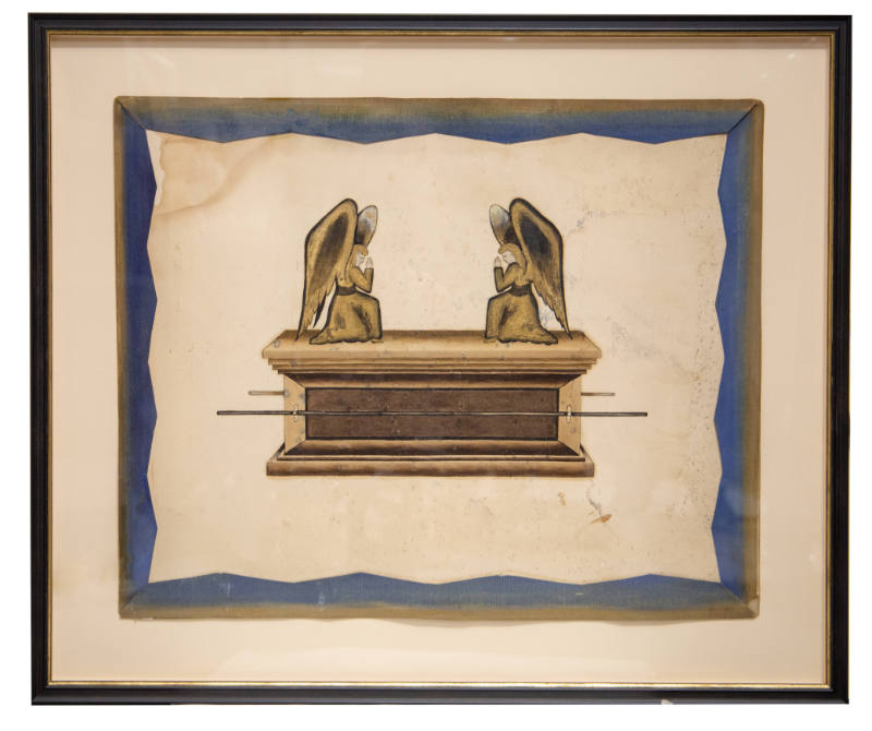 Artist unidentified, “Ark of the Covenant,” United States, 1890–1925, Paint on cardboard, 23 × …