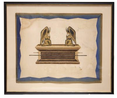 Artist unidentified, “Ark of the Covenant,” United States, 1890–1925, Paint on cardboard, 23 × …