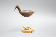 Artist unidentified, “Dowitcher”, North Carolina, n.d., Paint on wood, root, and wire, 6 × 10 ×…