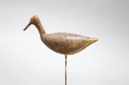 Artist unidentified, “Dowitcher”, North Carolina, n.d., Paint on wood, root, and wire, 6 × 10 ×…