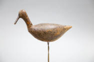 Artist unidentified, “Dowitcher”, North Carolina, n.d., Paint on wood, root, and wire, 6 × 10 ×…