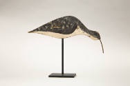 Artist unidentified, “Shorebird”, Massachusetts, 20th century, Paint on wood with iron beak, 5 …