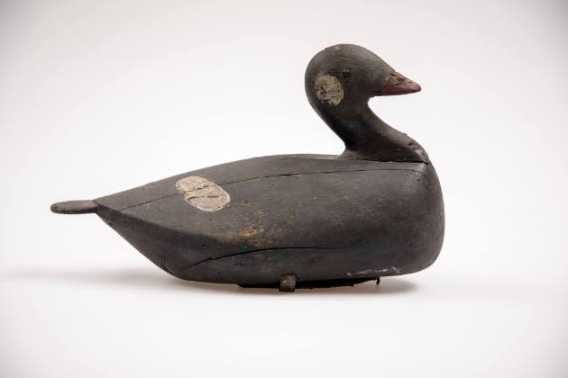 Artist unidentified, “White Wing Scoter,” United States, 1915, Paint on wood, 18 × 10 1/2 in., …