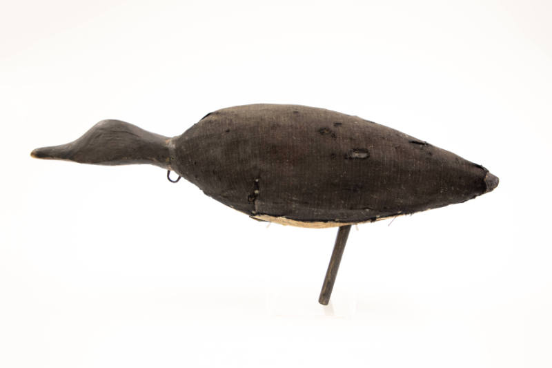 Artist unidentified, “Black Duck,” United States, 1915 - 1925, Paint on wood, cloth, 23 × 6 in.…