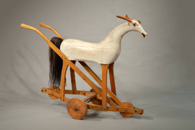 Artist unidentified, Lodge Goat, Possibly Vermont, Early 20th century, Painted wood with leathe…