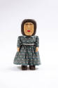 Judy Webb, “Female Figure,” Kentucky, 20th Century, Paint on carved wood with cloth, 16 × 7 1/2…
