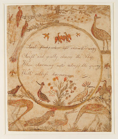 Page from a Sketchbook: "Sweet Flocks"
Betsy Lewis , 1786–1818
Dorchester, Massachusetts, Uni…