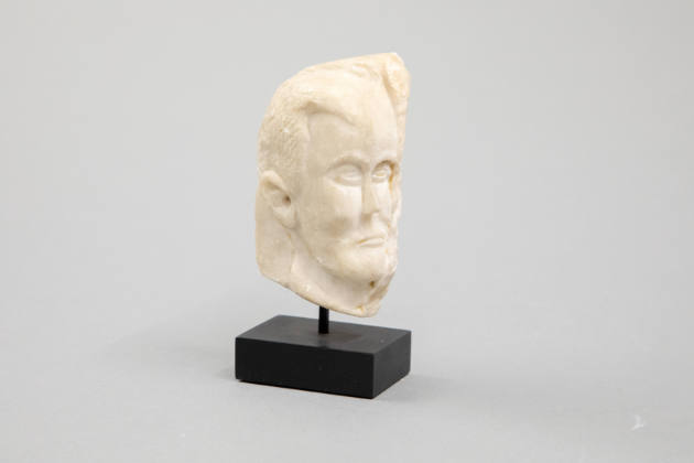 Artist unidentified, “Head of a Man,” United States, c. 1830–1870, Marble, 4 x 2 1/2 x 1 1/2 in…