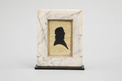 Martha Ann Honeywell (1786–1856), “Plaque inset with Silhouette Portrait of Robert Wright,” Uni…