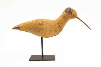 Artist unidentified, “Long-billed Curlew,” United States, 1900, Wood and burlap, 7 1/2 × 17 1/4…