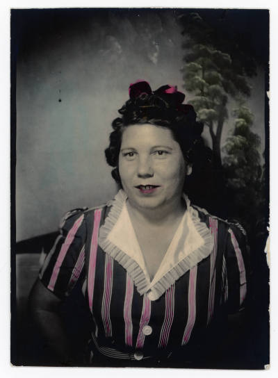 Photographer unidentified, “Untitled (Photo booth portrait)”, United States, c. 1915–1969, Hand…