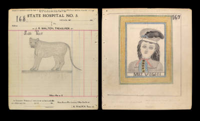 James Edward Deeds, Jr. (1908–1987), “MISS. VAUGHN / South Tiger (pages 167, 168) (double-sided…