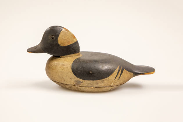 John Winsor, (dates unknown), “Bufflehead Drake”, Duxbury, Massachusetts, c. 1890, Paint on woo…